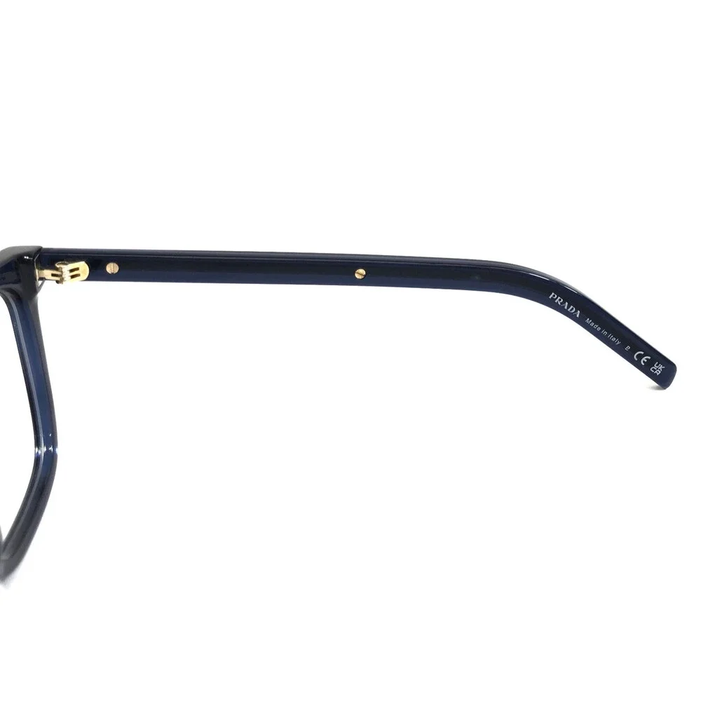 Prada Eyeglasses Frames VPRB11 08Q-1O1 Transparent Blue Gold Square 50-20-145
